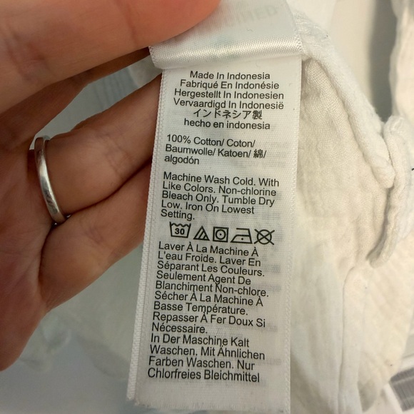 J.Crew 100% Cotton Gauze Airy Button Down Top; Beach Top; Classic Shirt; Large - Picture 10 of 10